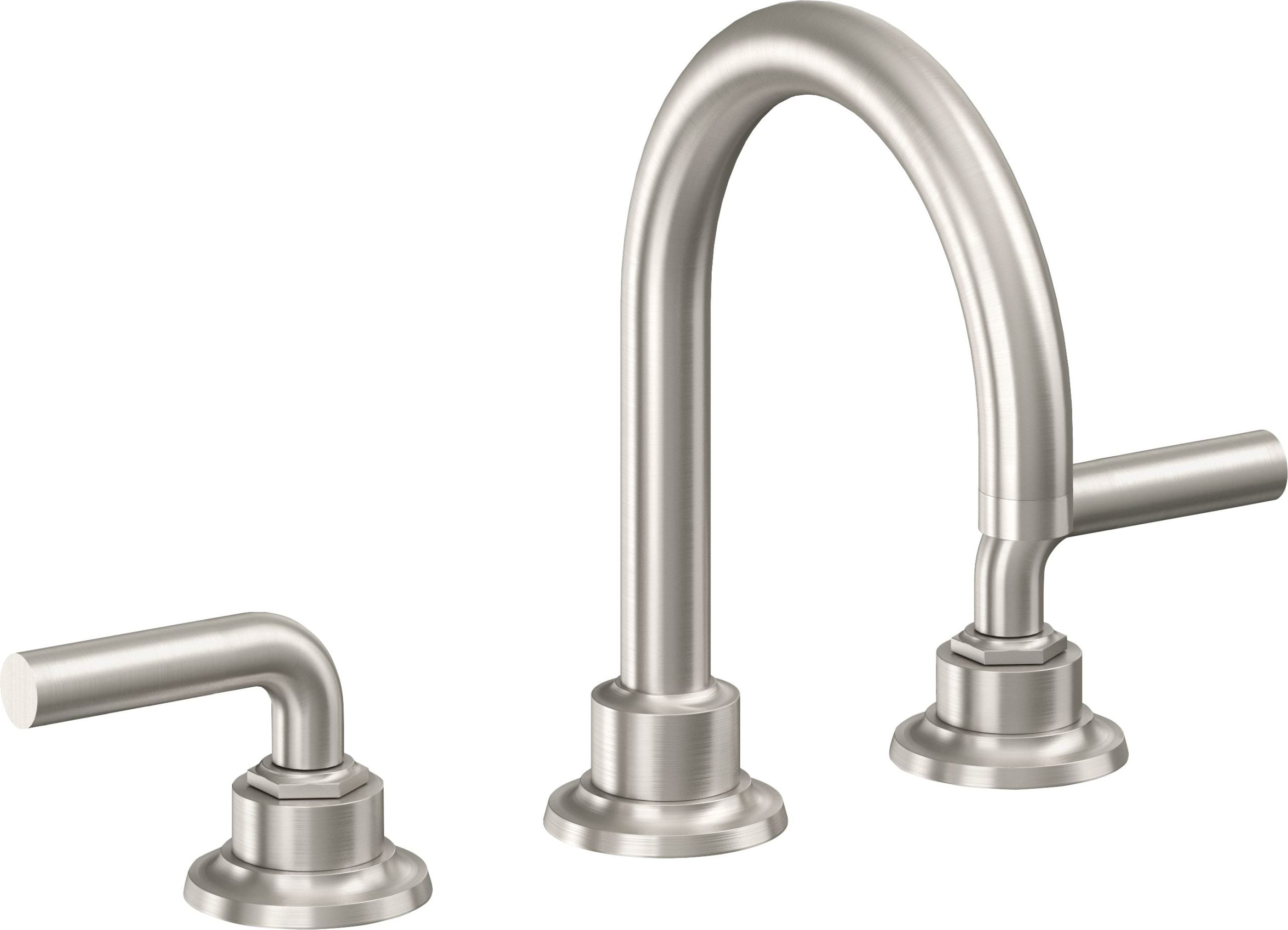 California Faucets - 3102ZBF-USS - 8" Widespread Lavatory Faucet with Completely Finished ZeroDrain - Ultra Stainless Steel (PVD) - Descanso