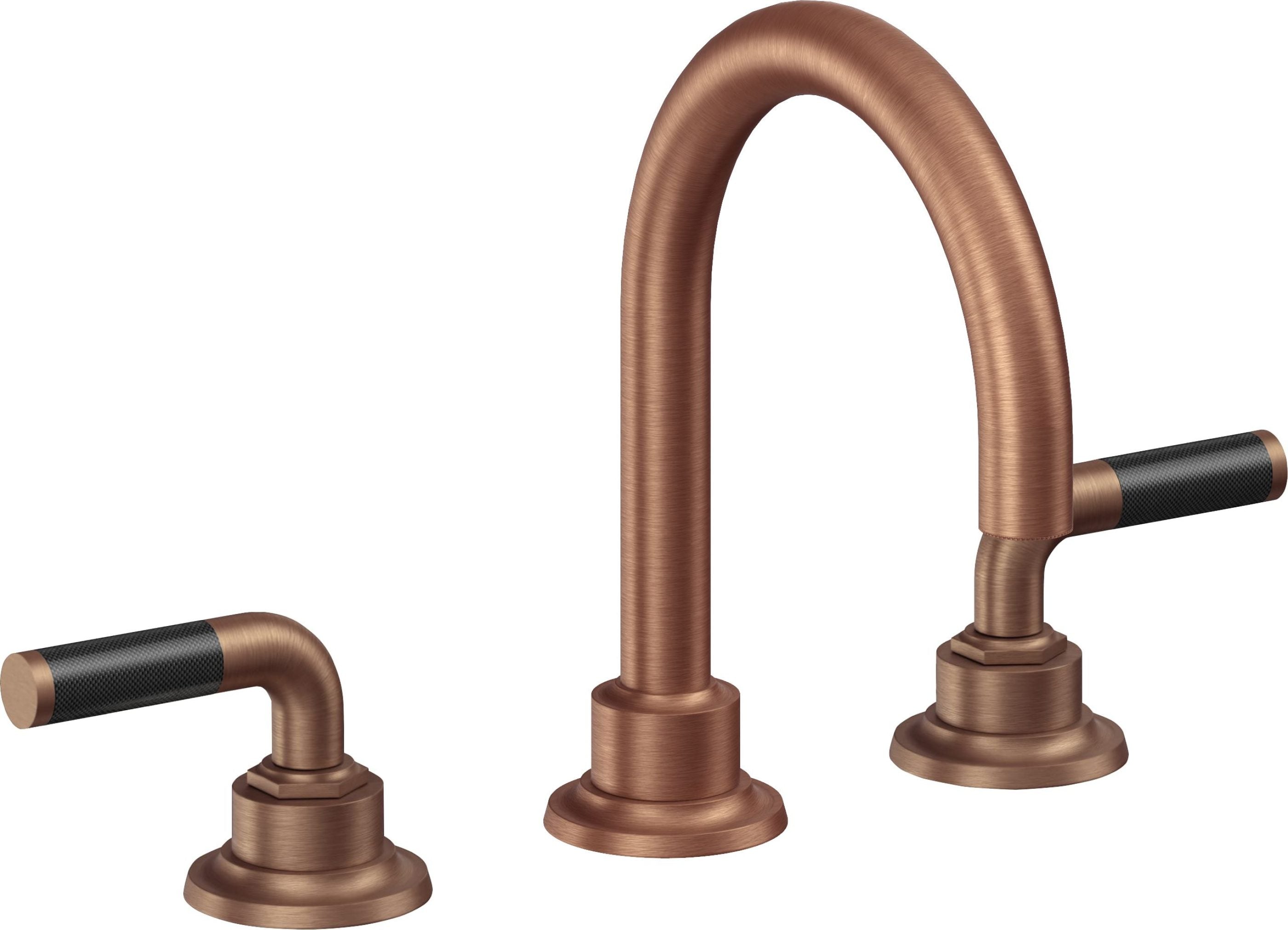 California Faucets - 3102F-ACF - 8" Widespread Lavatory Faucet - Antique Copper Flat - Descanso