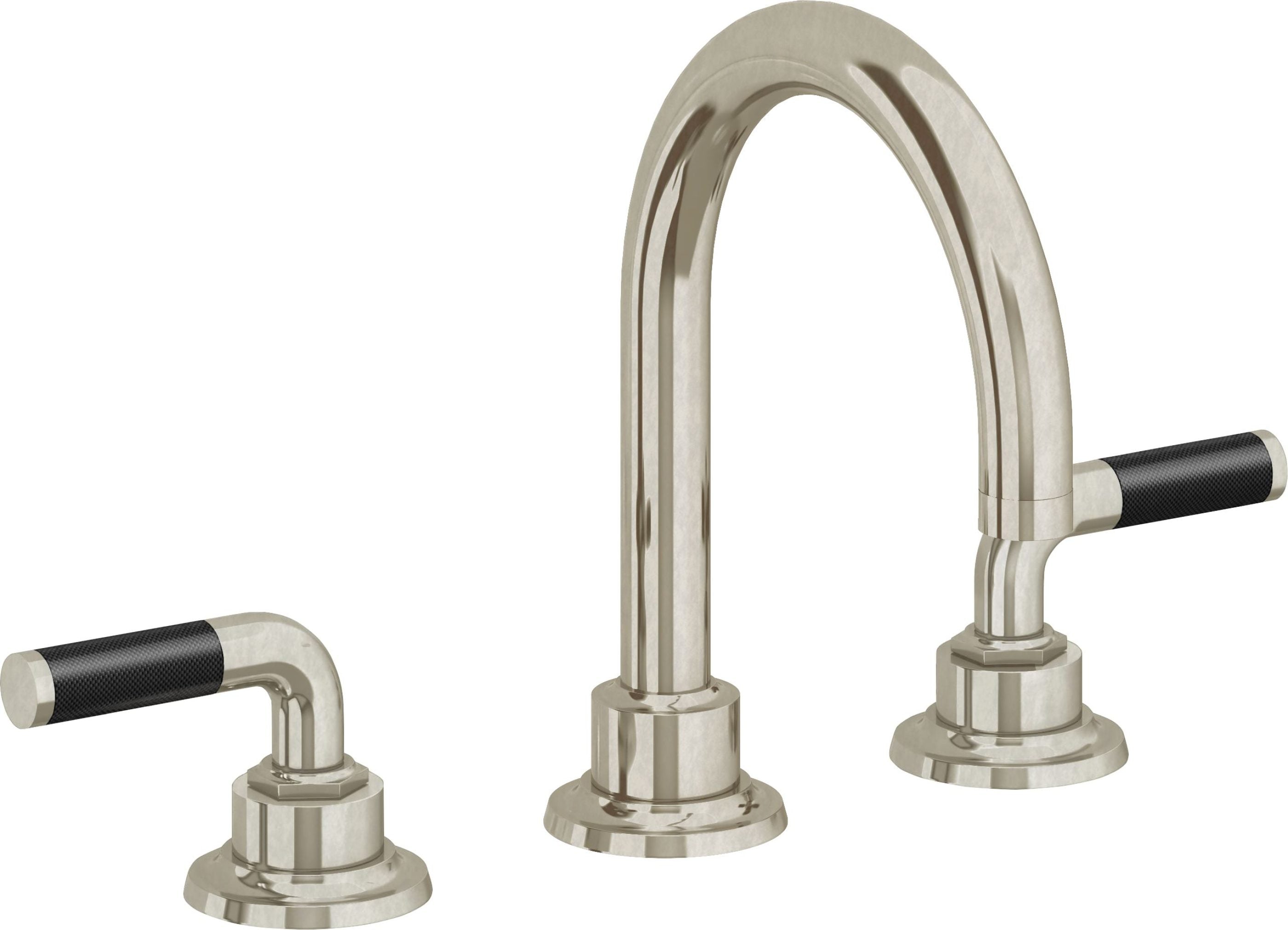 California Faucets - 3102F-BNU - 8" Widespread Lavatory Faucet - Burnished Nickel Uncoated - Descanso