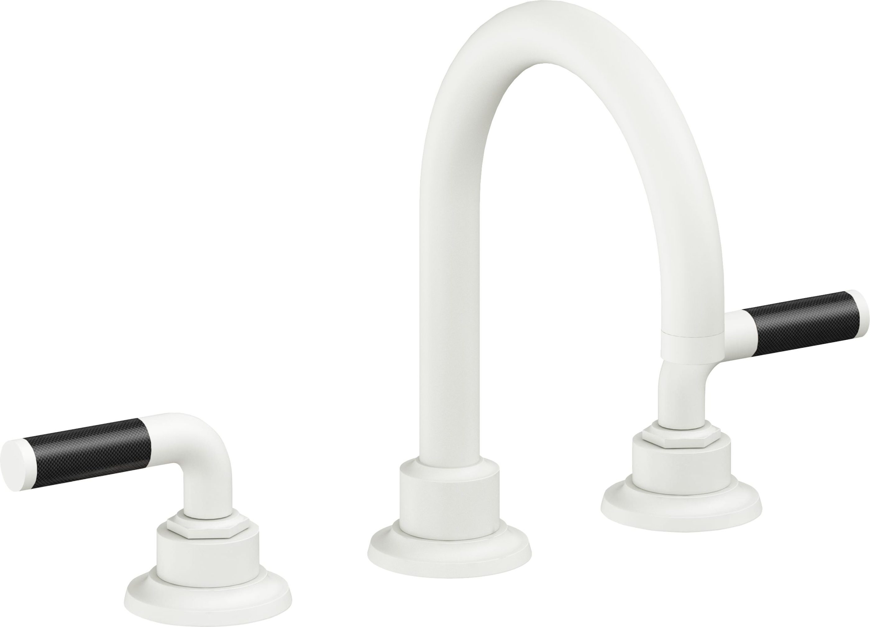 California Faucets - 3102FZB-MWHT - 8" Widespread Lavatory Faucet with ZeroDrain - Matte White - Descanso