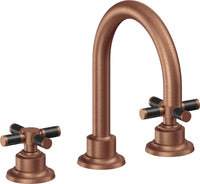 California Faucets - 3102XFZB-ACF - 8" Widespread Lavatory Faucet with ZeroDrain - Antique Copper Flat - Descanso