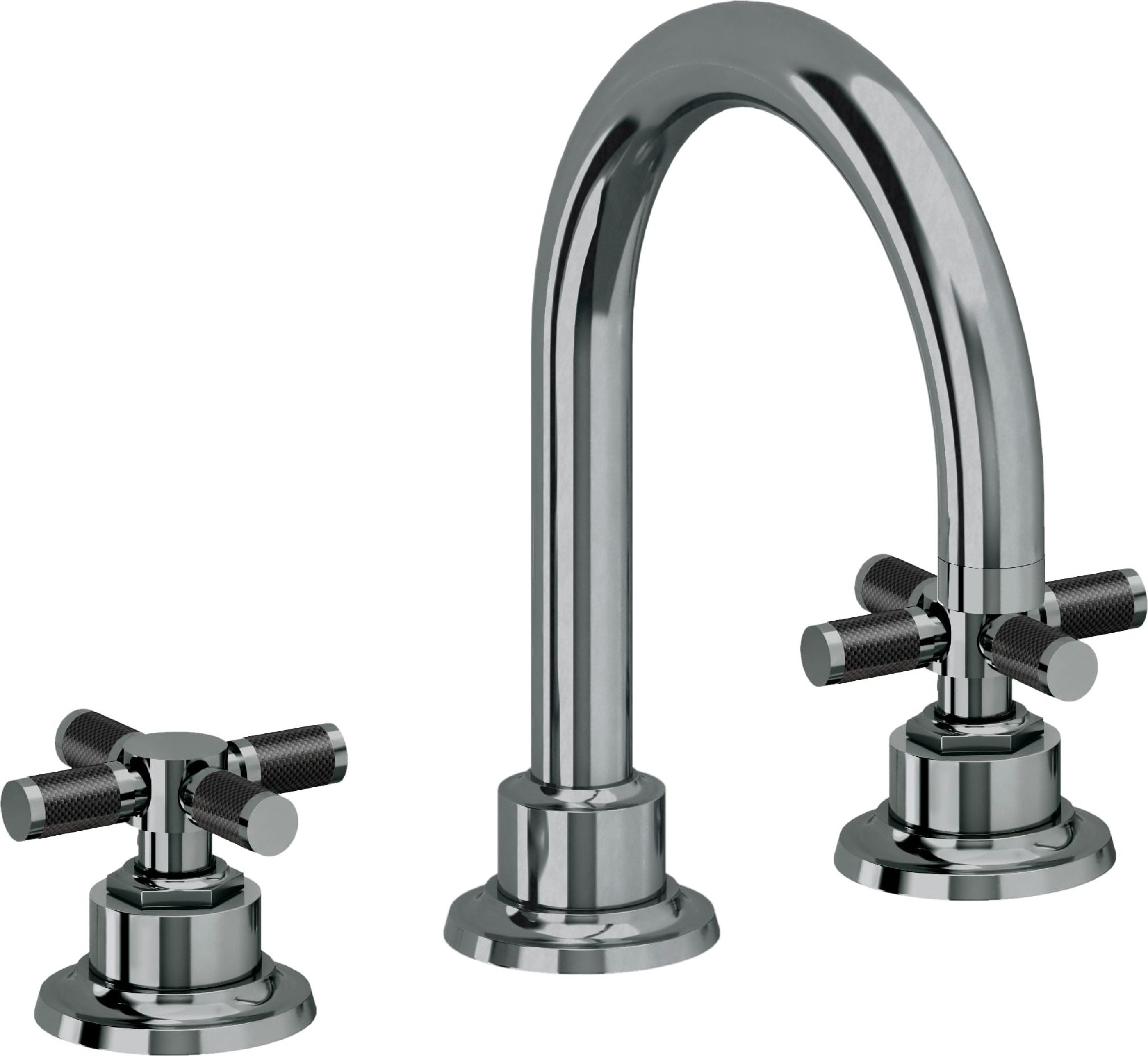 California Faucets - 3102XF-BLKN - 8" Widespread Lavatory Faucet - Black Nickel (PVD) - Descanso