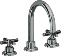 California Faucets - 3102XFZBF-BLKN - 8" Widespread Lavatory Faucet with Completely Finished ZeroDrain - Black Nickel (PVD) - Descanso