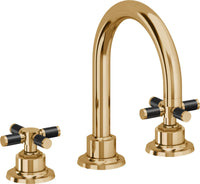 California Faucets - 3102XF-FRG - 8" Widespread Lavatory Faucet - French Gold (PVD) - Descanso