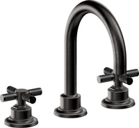 California Faucets - 3102XFZBF-MBLK - 8" Widespread Lavatory Faucet with Completely Finished ZeroDrain - Matte Black - Descanso