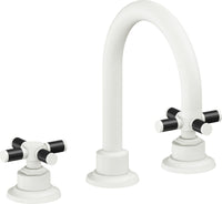 California Faucets - 3102XFZB-MWHT - 8" Widespread Lavatory Faucet with ZeroDrain - Matte White - Descanso