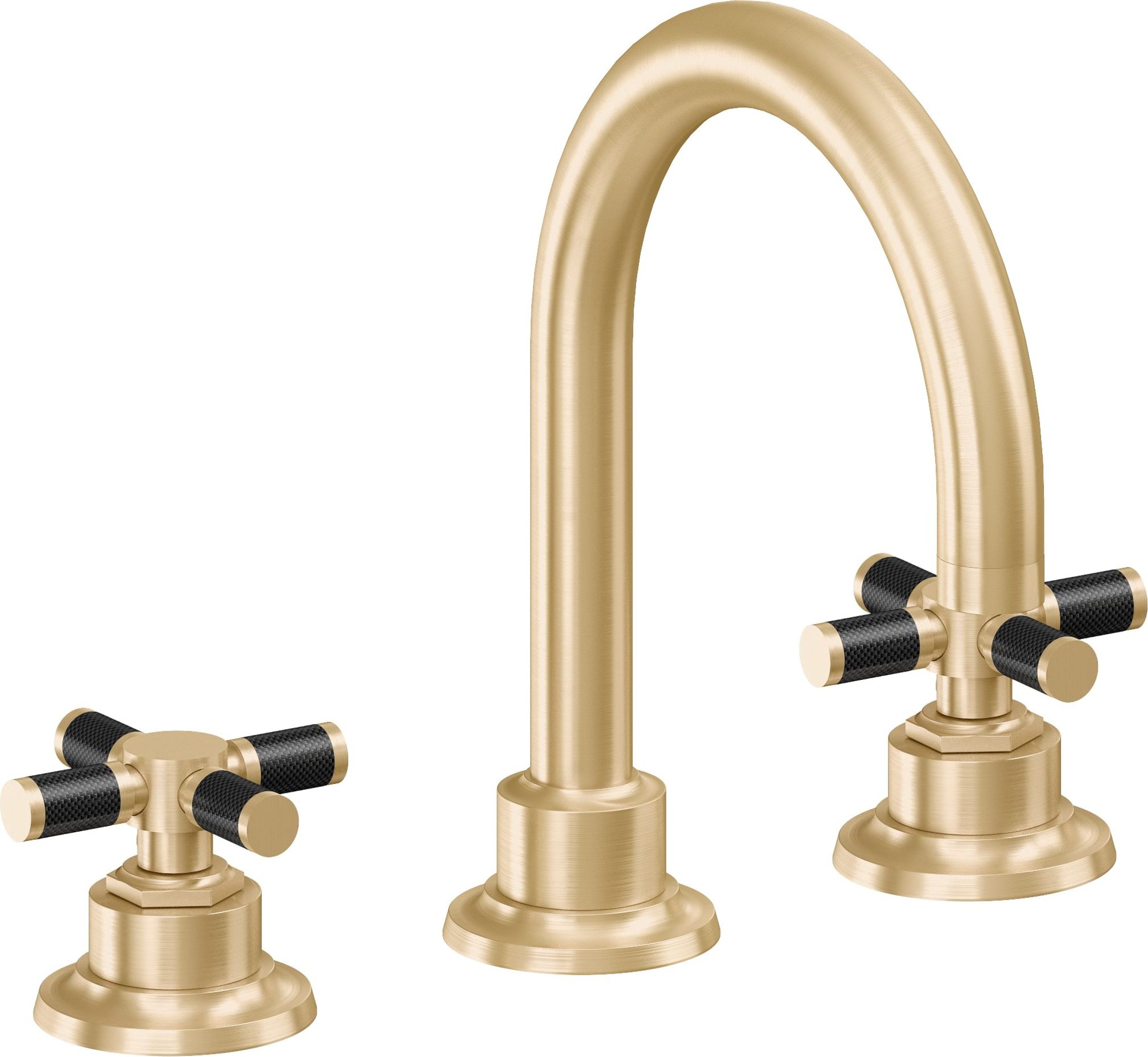 California Faucets - 3102XFZB-SB - 8" Widespread Lavatory Faucet with ZeroDrain - Satin Brass (PVD) - Descanso