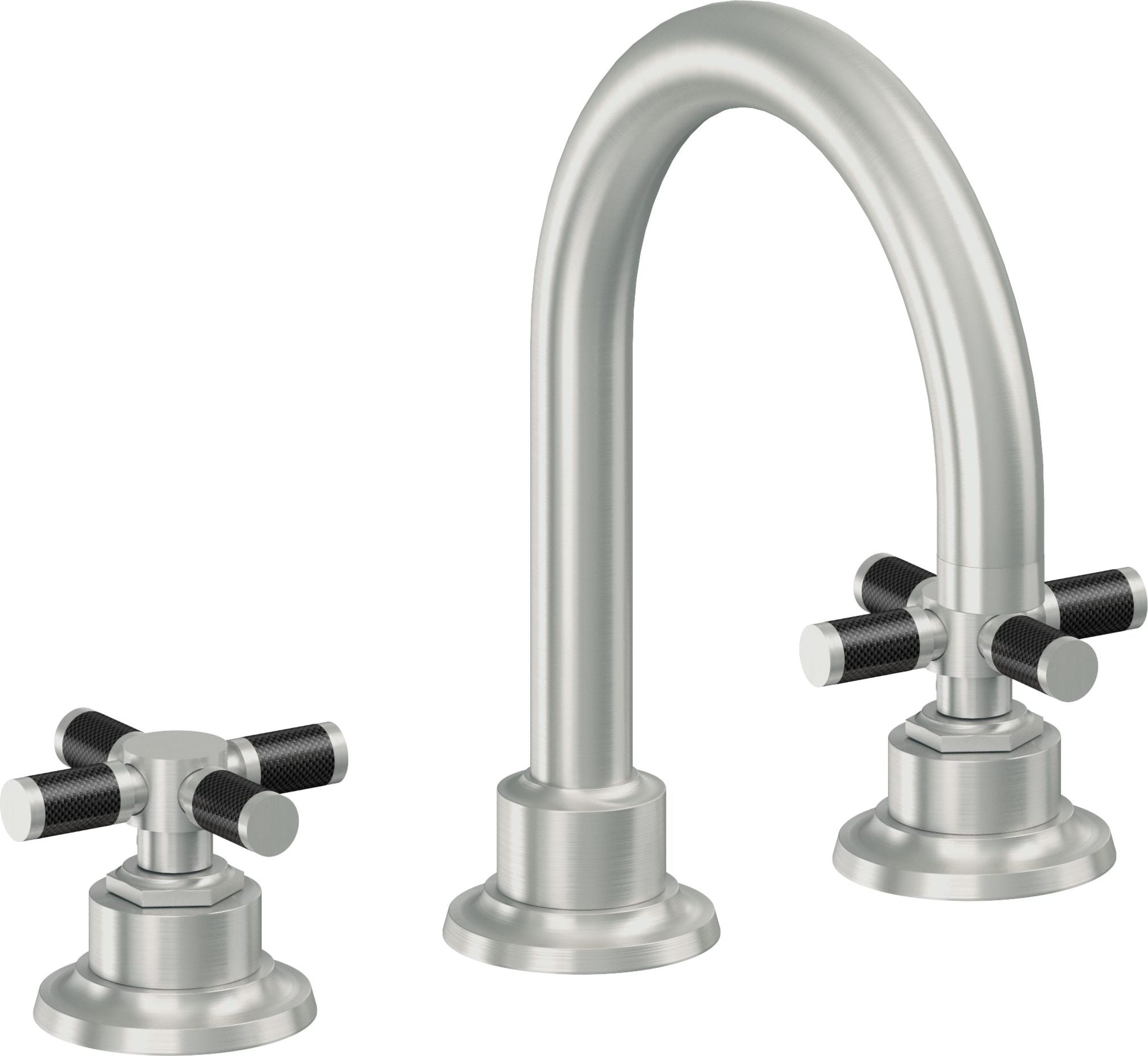 California Faucets - 3102XFZB-SC - 8" Widespread Lavatory Faucet with ZeroDrain - Satin Chrome (PVD) - Descanso