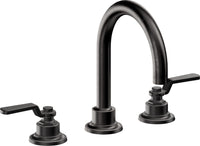 California Faucets - 8102ZBF-MBLK - 8" Widespread Lavatory Faucet with Completely Finished ZeroDrain - Matte Black - Descanso Works