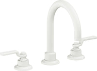 California Faucets - 8102ZBF-MWHT - 8" Widespread Lavatory Faucet with Completely Finished ZeroDrain - Matte White - Descanso Works