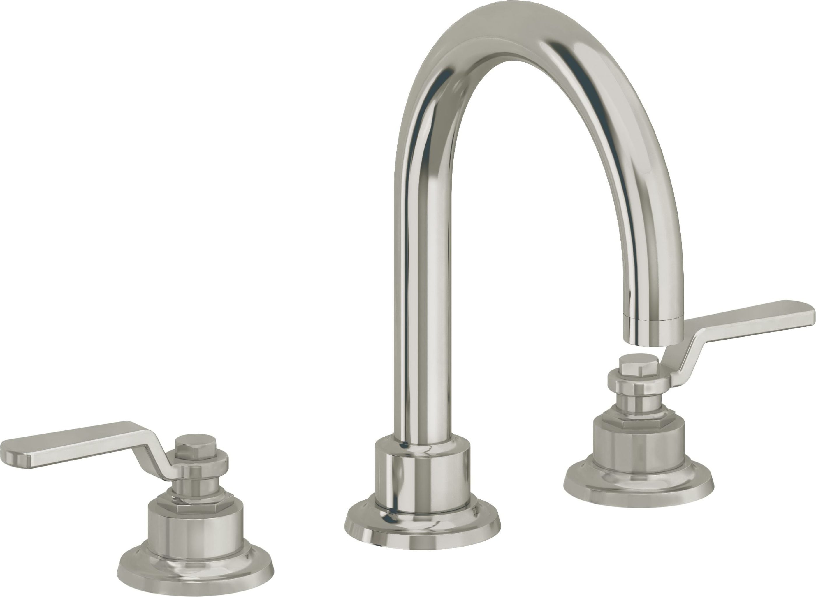 California Faucets - 8102ZBF-PN - 8" Widespread Lavatory Faucet with Completely Finished ZeroDrain - Polished Nickel (PVD) - Descanso Works