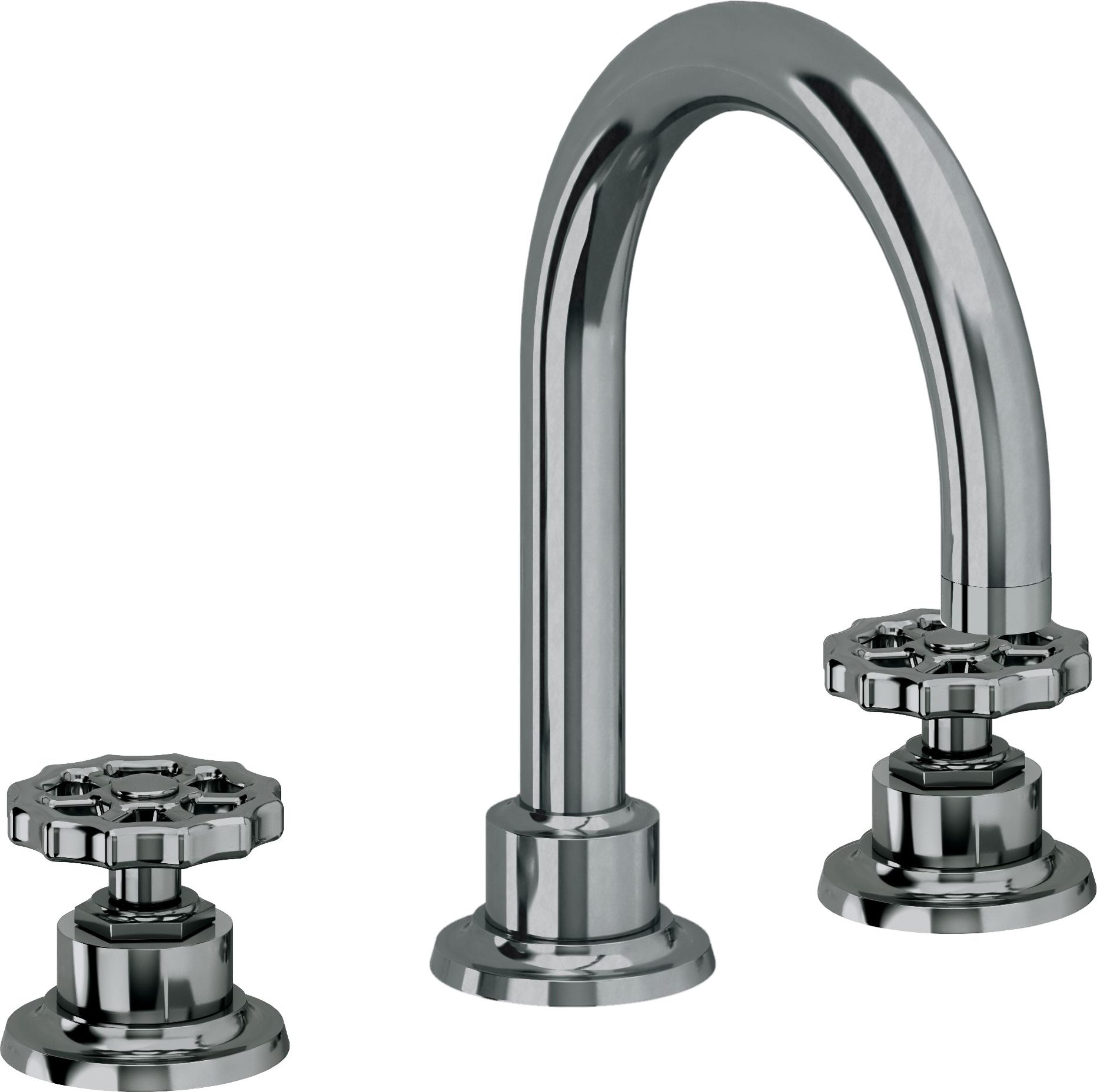 California Faucets - 8102W-BLKN - 8" Widespread Lavatory Faucet - Black Nickel (PVD) - Descanso Works