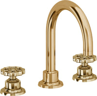 California Faucets - 8102W-FRG - 8" Widespread Lavatory Faucet - French Gold (PVD) - Descanso Works