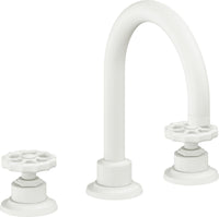 California Faucets - 8102W-MWHT - 8" Widespread Lavatory Faucet - Matte White - Descanso Works