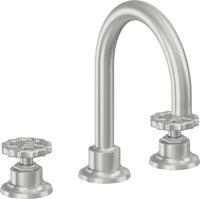 California Faucets - 8102W-SC - 8" Widespread Lavatory Faucet - Satin Chrome (PVD) - Descanso Works