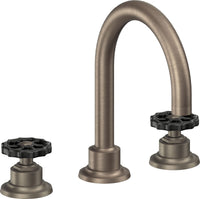 California Faucets - 8102WB-ANF - 8" Widespread Lavatory Faucet - Antique Nickel Flat - Descanso Works