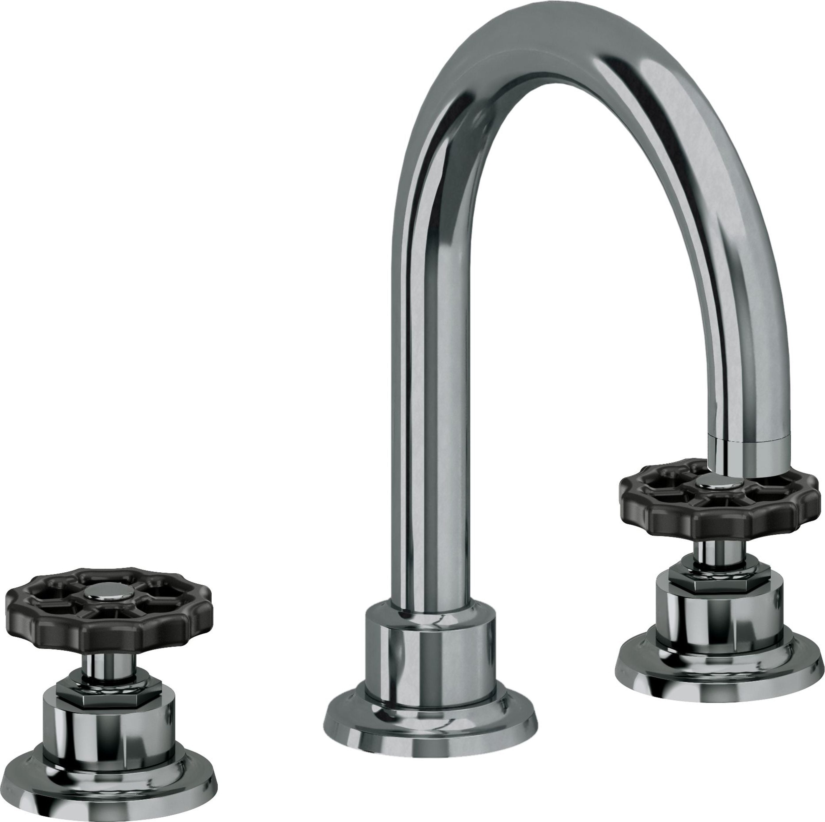 California Faucets - 8102WB-BLKN - 8" Widespread Lavatory Faucet - Black Nickel (PVD) - Descanso Works