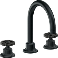 California Faucets - 8102WBZBF-CB - 8" Widespread Lavatory Faucet with Completely Finished ZeroDrain - Carbon (PVD) - Descanso Works