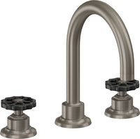 California Faucets - 8102WB-GRP - 8" Widespread Lavatory Faucet - Graphite (PVD) - Descanso Works