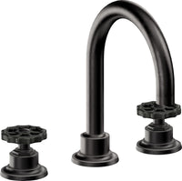 California Faucets - 8102WBZBF-MBLK - 8" Widespread Lavatory Faucet with Completely Finished ZeroDrain - Matte Black - Descanso Works