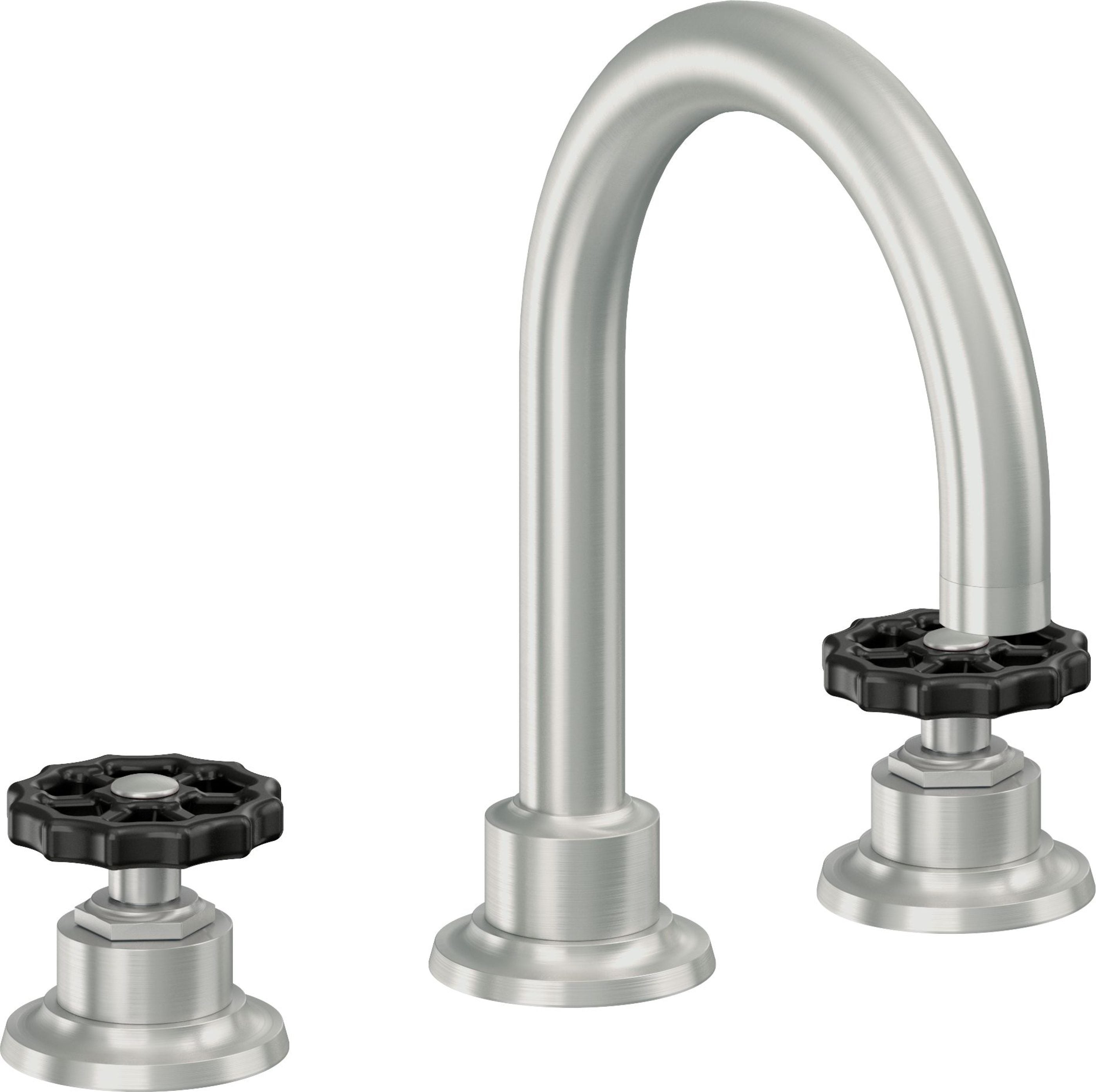 California Faucets - 8102WBZBF-SC - 8" Widespread Lavatory Faucet with Completely Finished ZeroDrain - Satin Chrome (PVD) - Descanso Works