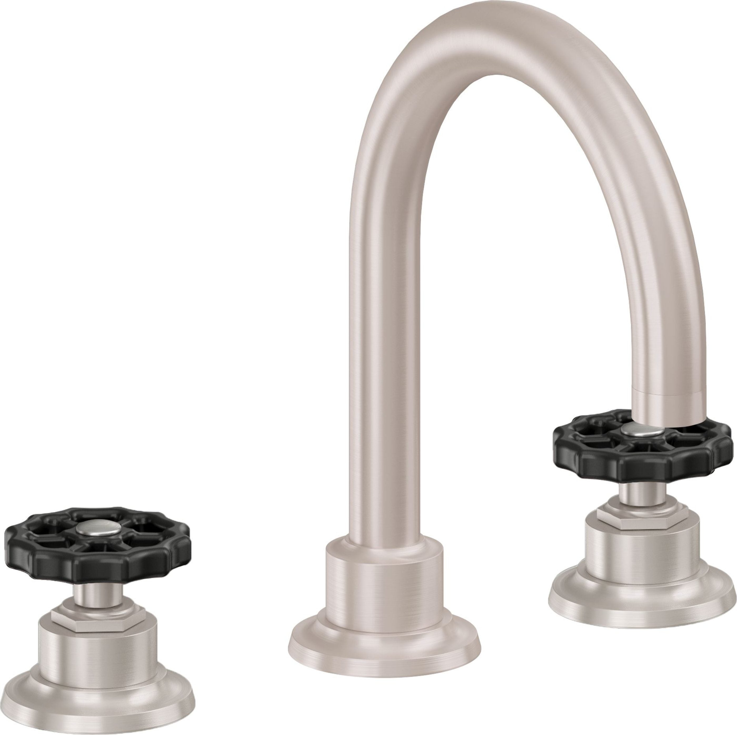 California Faucets - 8102WBZBF-SN - 8" Widespread Lavatory Faucet with Completely Finished ZeroDrain - Satin Nickel  - Descanso Works