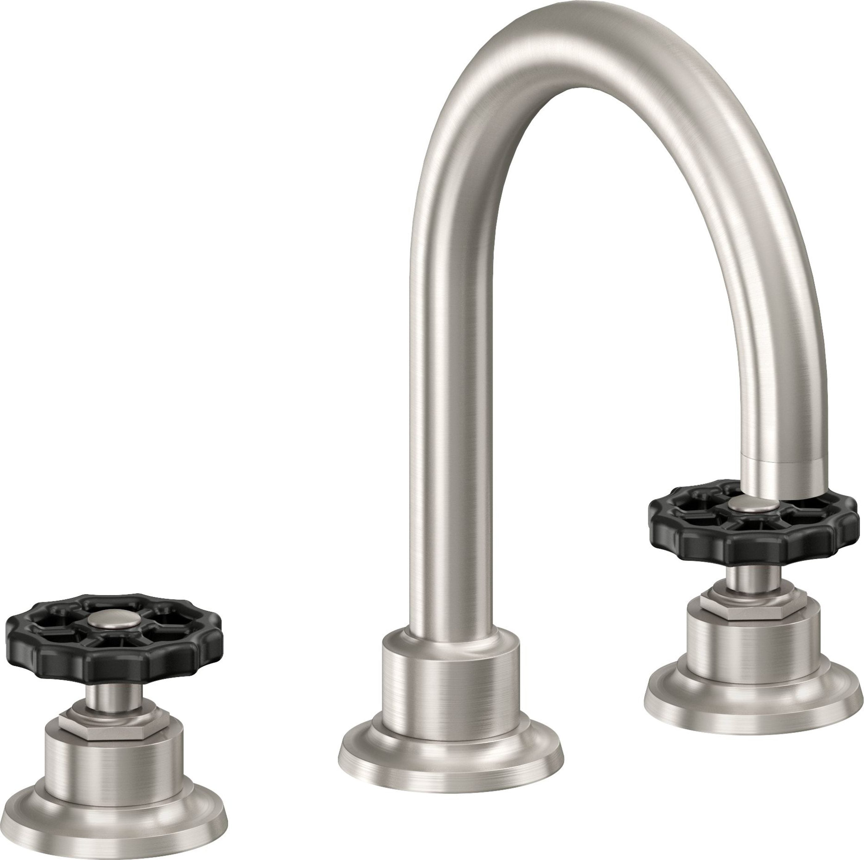 California Faucets - 8102WBZB-USS - 8" Widespread Lavatory Faucet with ZeroDrain - Ultra Stainless Steel (PVD) - Descanso Works