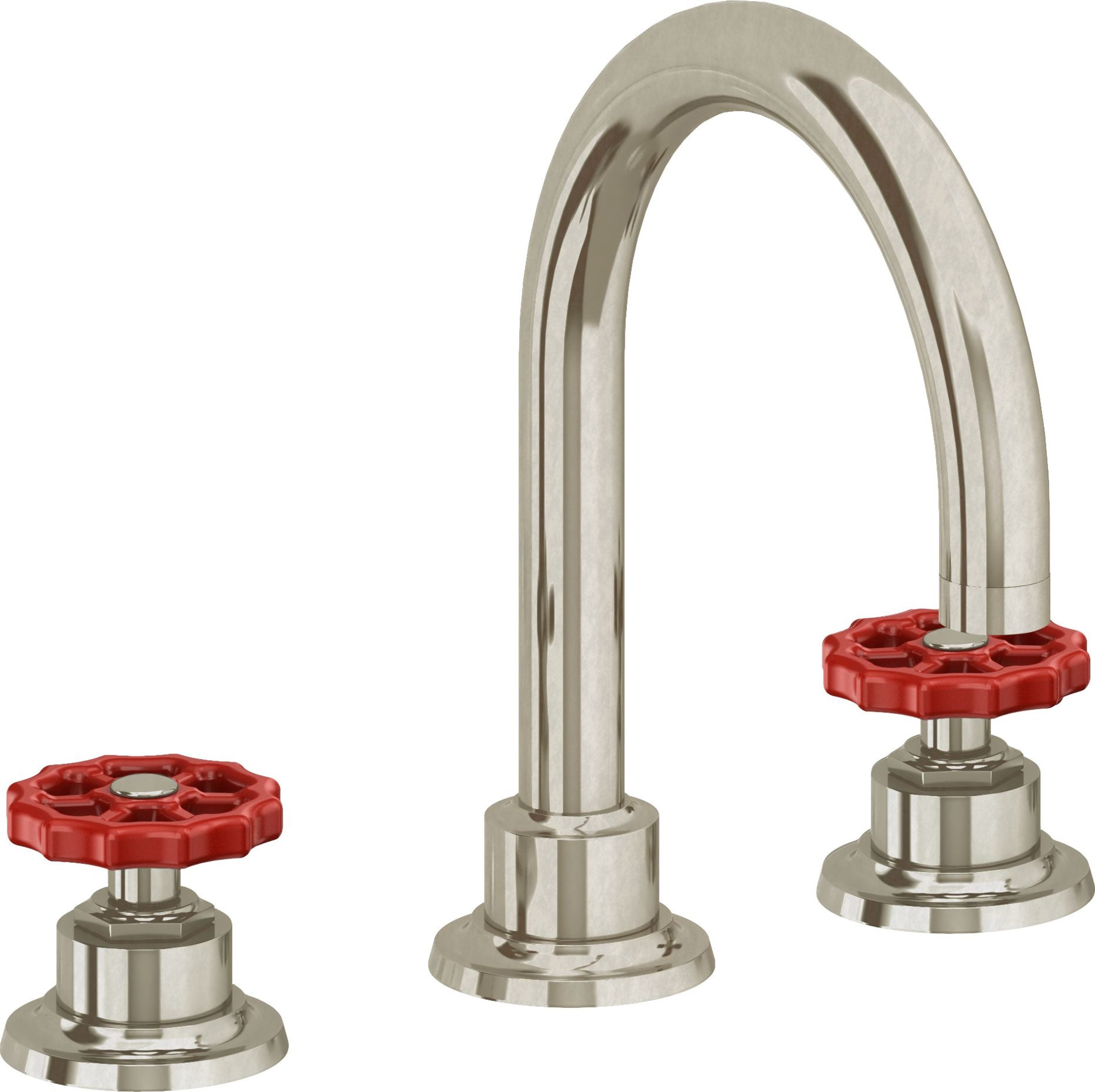 California Faucets - 8102WR-BNU - 8" Widespread Lavatory Faucet - Burnished Nickel Uncoated - Descanso Works