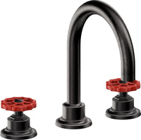 California Faucets - 8102WR-MBLK - 8" Widespread Lavatory Faucet - Matte Black - Descanso Works