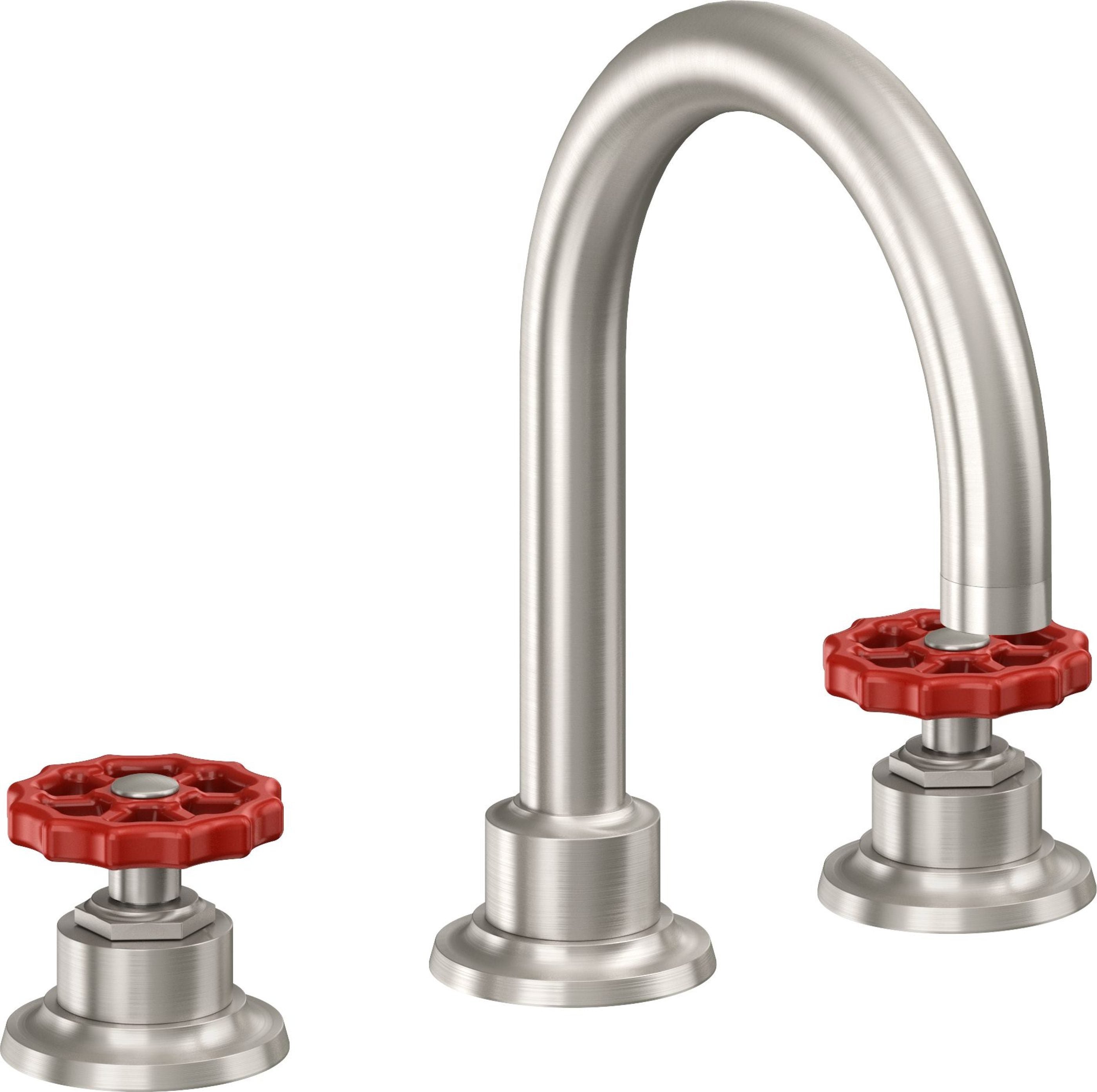 California Faucets - 8102WR-USS - 8" Widespread Lavatory Faucet - Ultra Stainless Steel (PVD) - Descanso Works