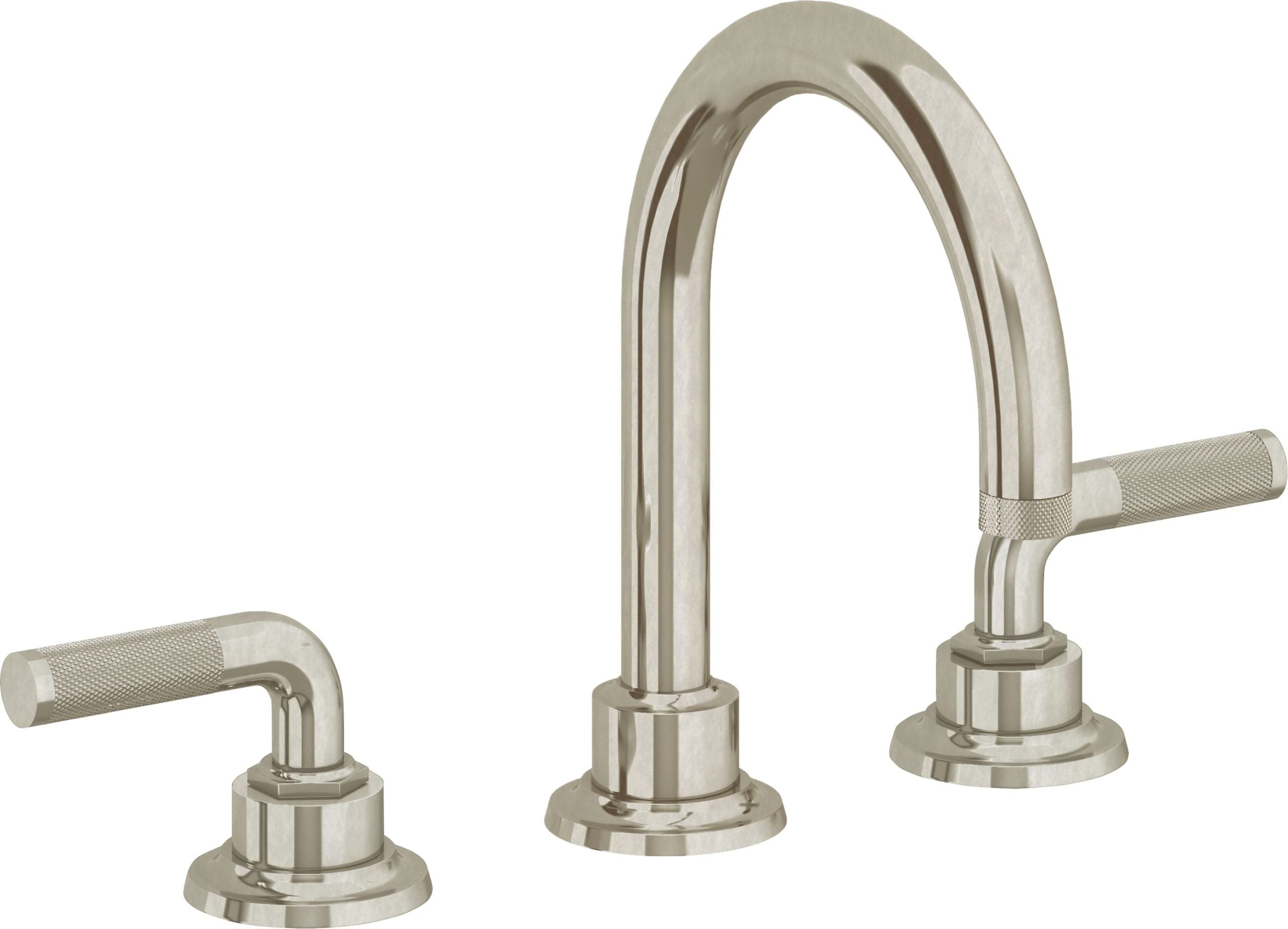 California Faucets - 3102K-BNU - 8" Widespread Lavatory Faucet - Burnished Nickel Uncoated - Descanso