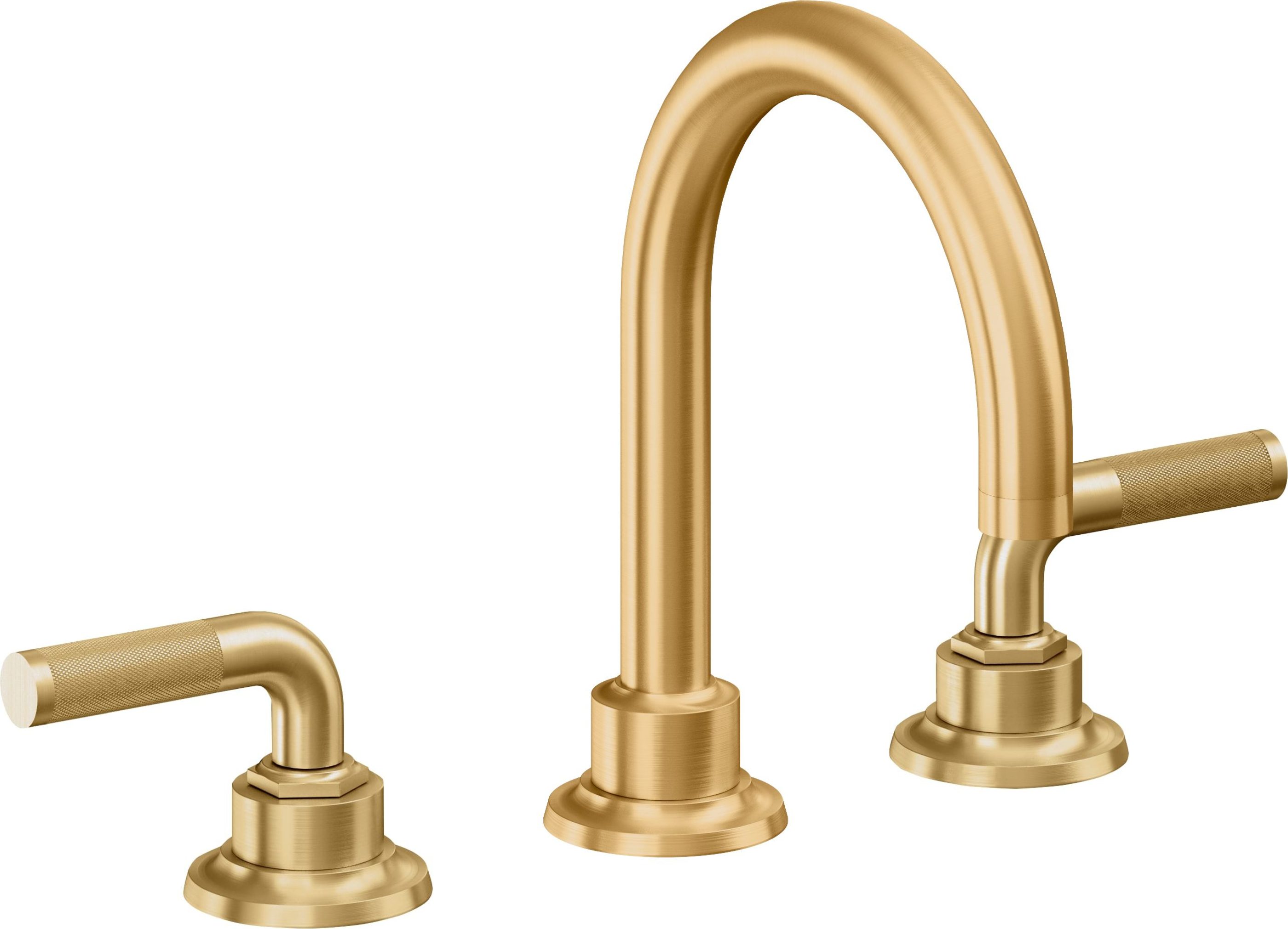 California Faucets - 3102KZBF-LSG - 8" Widespread Lavatory Faucet with Completely Finished ZeroDrain - Lifetime Satin Gold (PVD) - Descanso