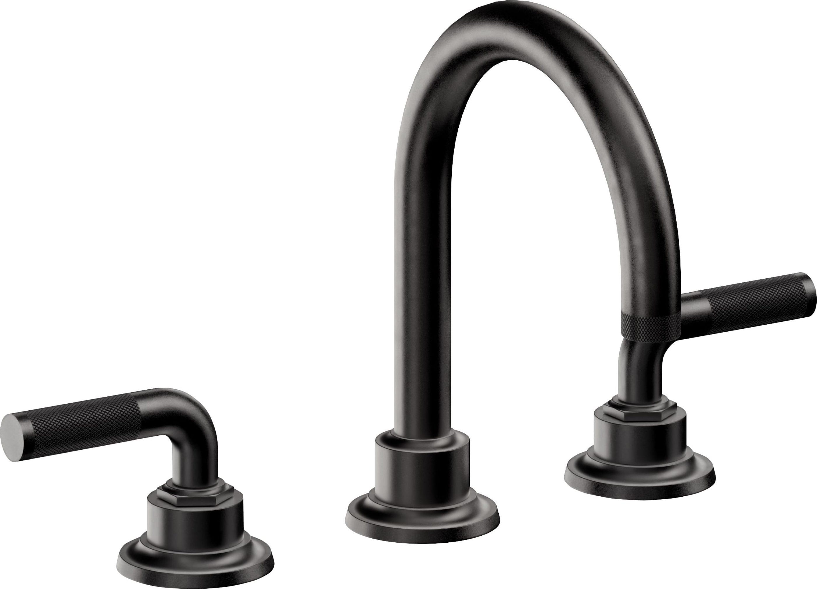 California Faucets - 3102K-MBLK - 8" Widespread Lavatory Faucet - Matte Black - Descanso