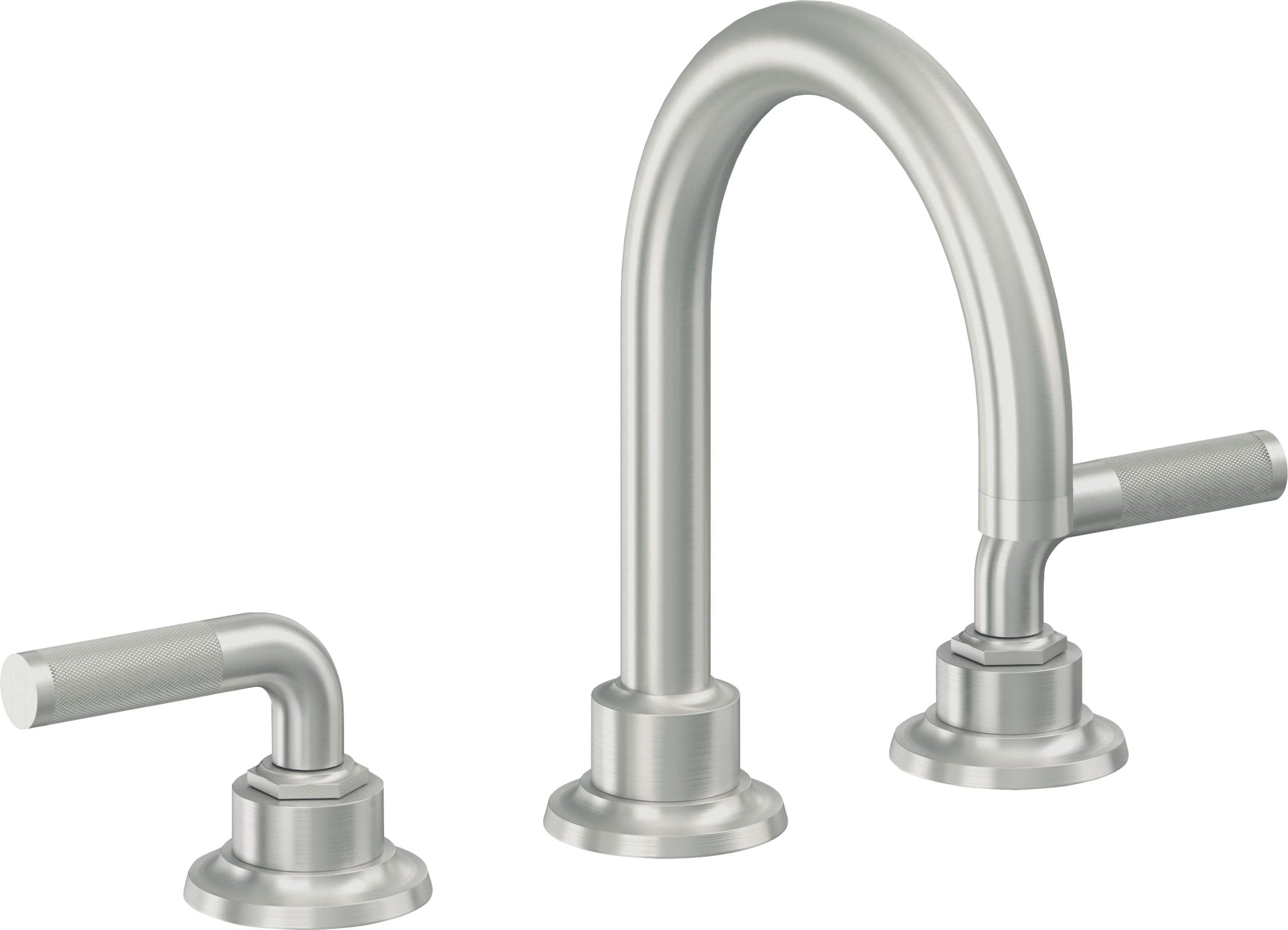 California Faucets - 3102KZB-SC - 8" Widespread Lavatory Faucet with ZeroDrain - Satin Chrome (PVD) - Descanso