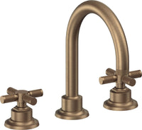 California Faucets - 3102XKZBF-ABF - 8" Widespread Lavatory Faucet with Completely Finished ZeroDrain - Antique Brass Flat - Descanso