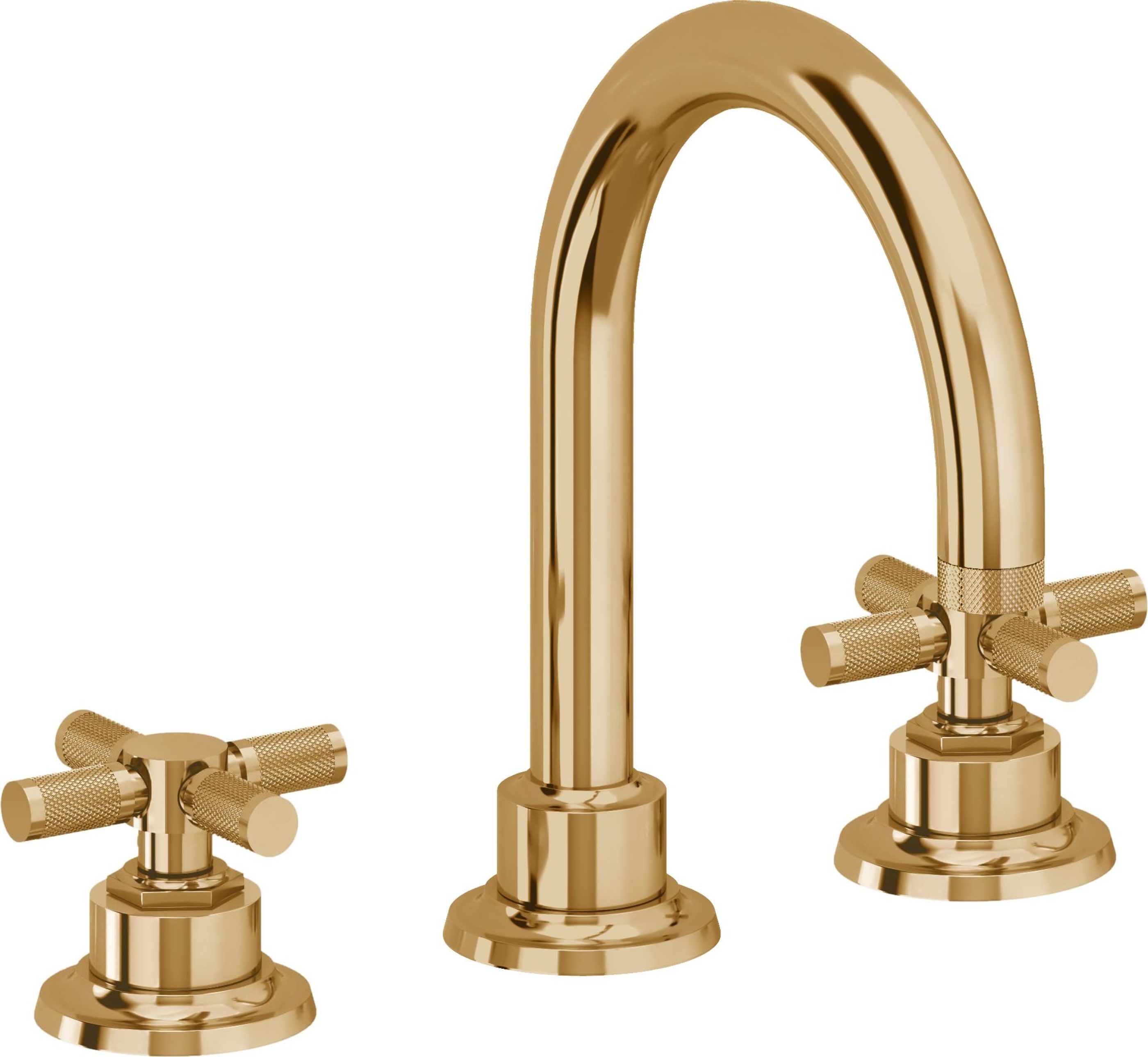 California Faucets - 3102XKZB-FRG - 8" Widespread Lavatory Faucet with ZeroDrain - French Gold (PVD) - Descanso