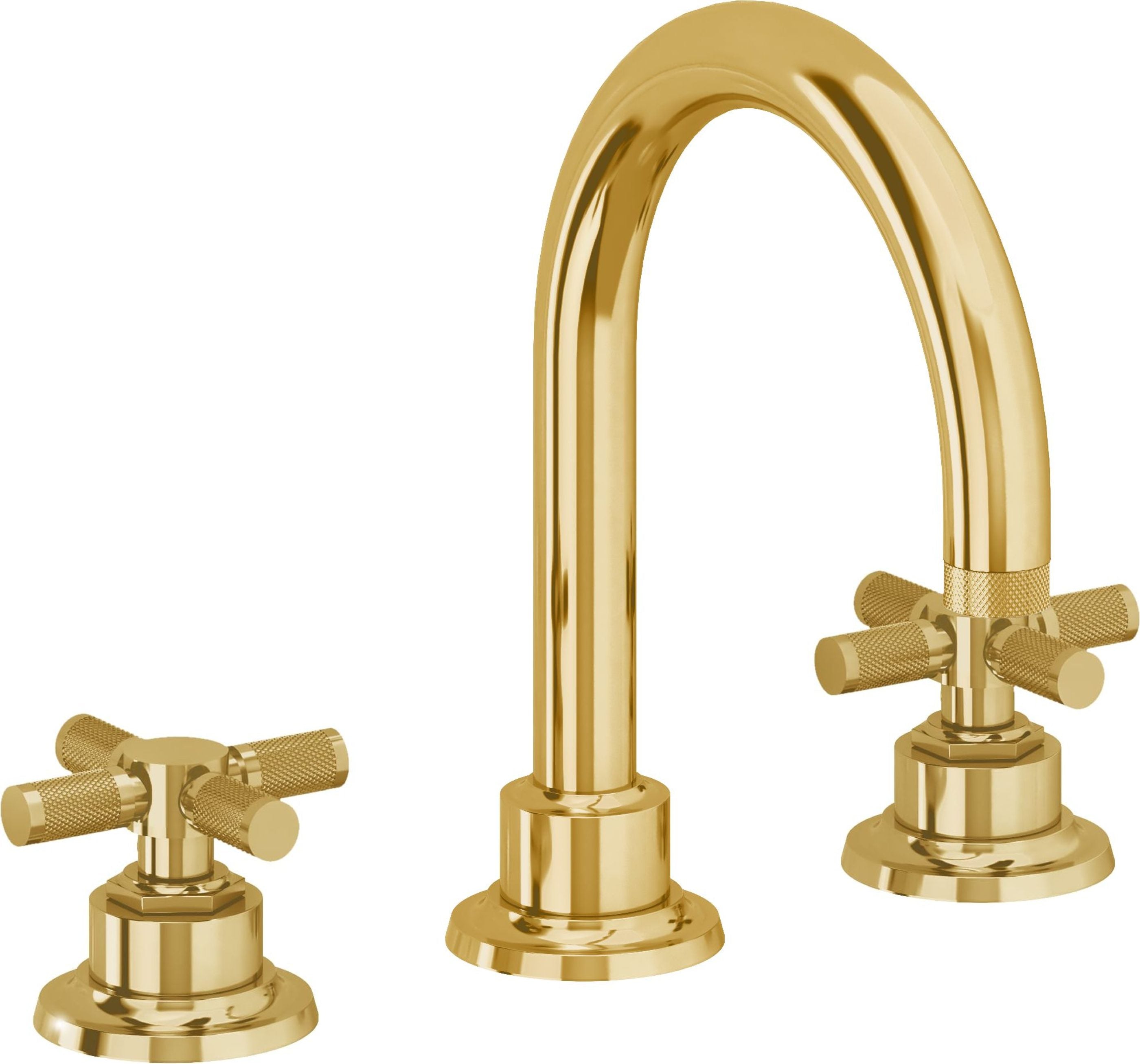 California Faucets - 3102XK-LPG - 8" Widespread Lavatory Faucet - Lifetime Polished Gold (PVD) - Descanso