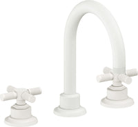 California Faucets - 3102XKZBF-MWHT - 8" Widespread Lavatory Faucet with Completely Finished ZeroDrain - Matte White - Descanso