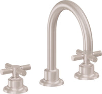 California Faucets - 3102XKZB-SN - 8" Widespread Lavatory Faucet with ZeroDrain - Satin Nickel  - Descanso