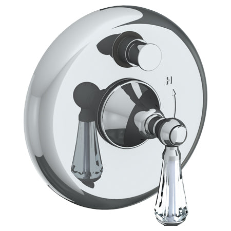 Wall Mounted Pressure Balance Shower Trim With Diverter, 7" Dia.