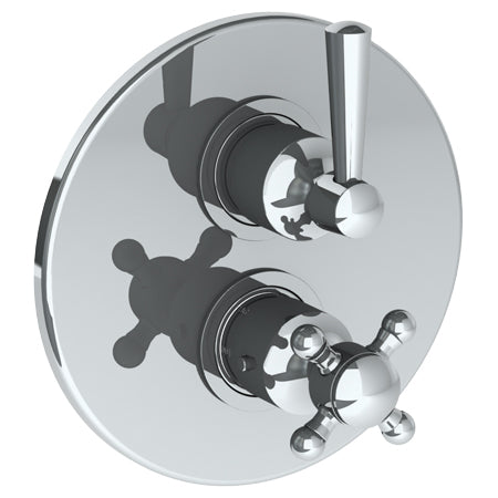 Wall Mounted Thermostatic Shower Trim With Built-In Control, 7 1/2"