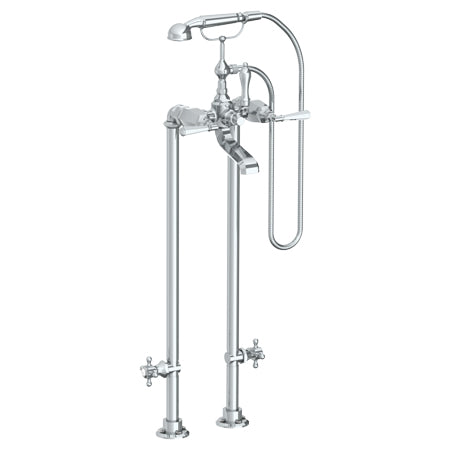 Floor Standing Bath Set With Hand Shower And Shut-Off Valves