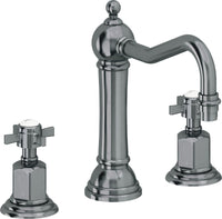 California Faucets - 3202ZB-BLKN - 8" Widespread Lavatory Faucet with ZeroDrain - Black Nickel (PVD) - Montecito