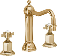 California Faucets - 3202ZB-FRG - 8" Widespread Lavatory Faucet with ZeroDrain - French Gold (PVD) - Montecito