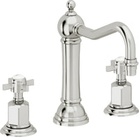 California Faucets - 3202ZBF-PC - 8" Widespread Lavatory Faucet with Completely Finished ZeroDrain - Polished Chrome - Montecito