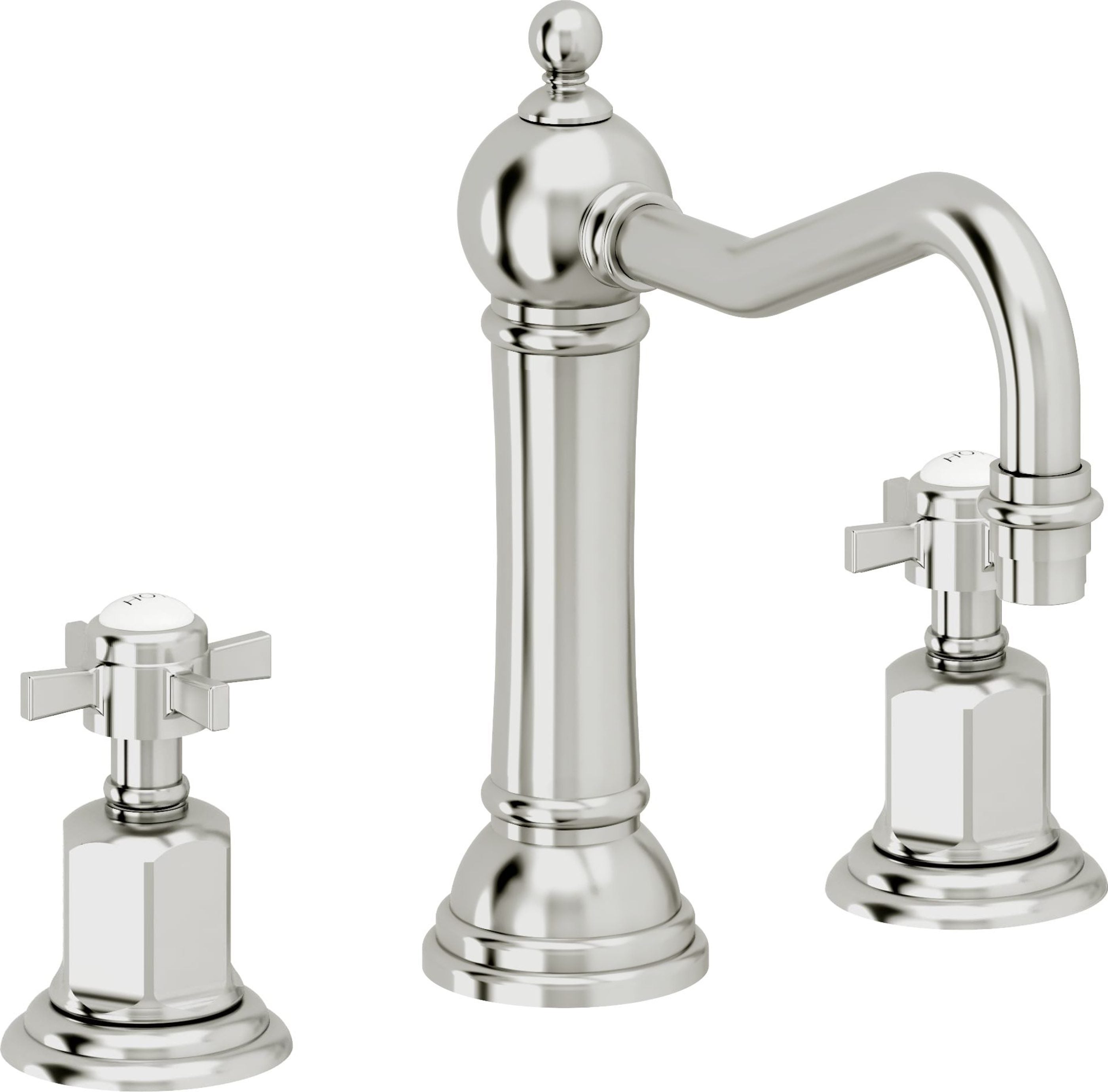 California Faucets - 3202ZB-PC - 8" Widespread Lavatory Faucet with ZeroDrain - Polished Chrome - Montecito