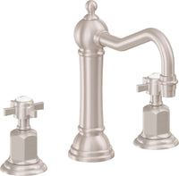 California Faucets - 3202ZB-SN - 8" Widespread Lavatory Faucet with ZeroDrain - Satin Nickel  - Montecito