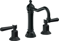 California Faucets - 3302ZB-CB - 8" Widespread Lavatory Faucet with ZeroDrain - Carbon (PVD) - Montecito