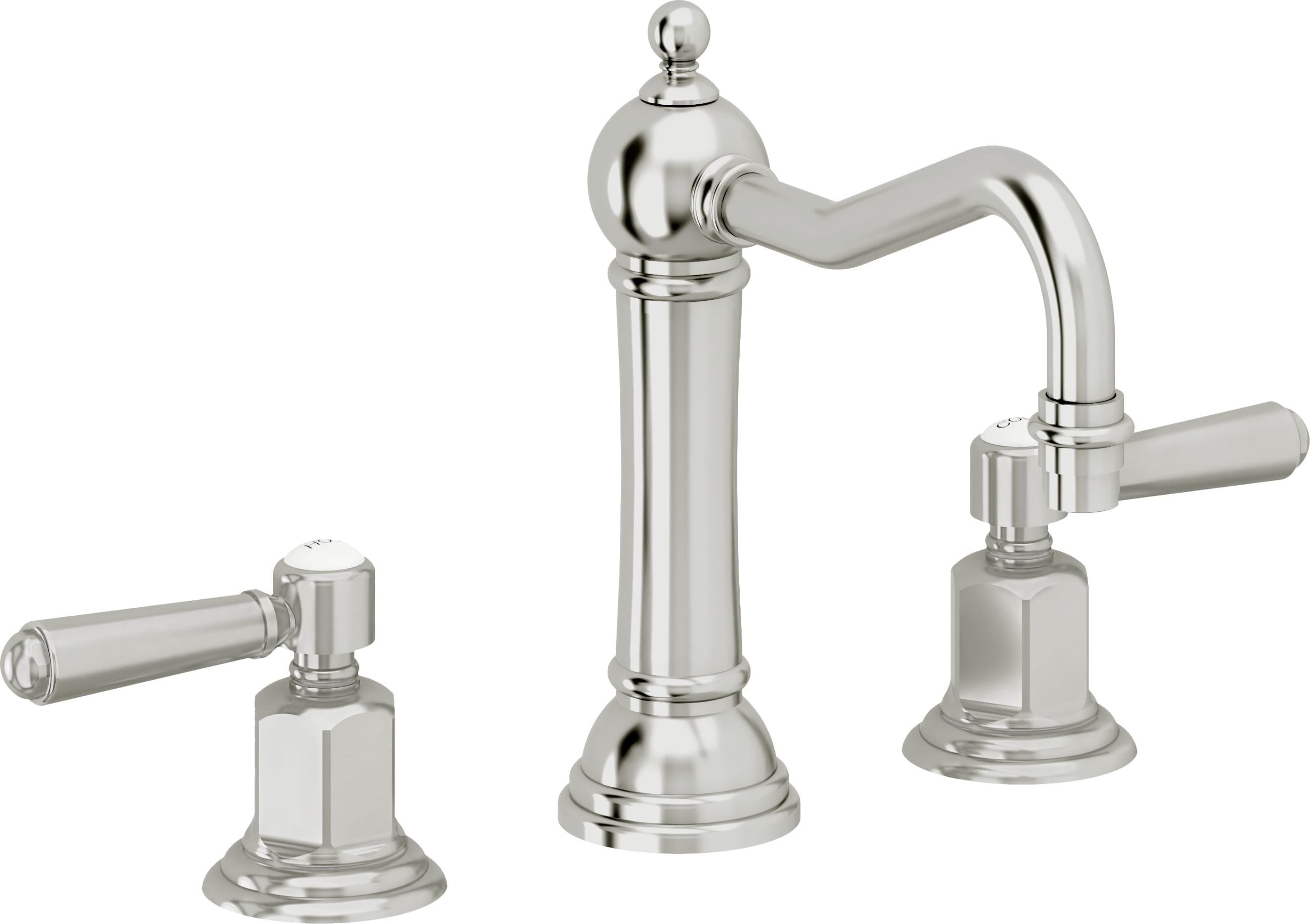 California Faucets - 3302ZB-PC - 8" Widespread Lavatory Faucet with ZeroDrain - Polished Chrome - Montecito