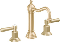 California Faucets - 3302ZB-SB - 8" Widespread Lavatory Faucet with ZeroDrain - Satin Brass (PVD) - Montecito